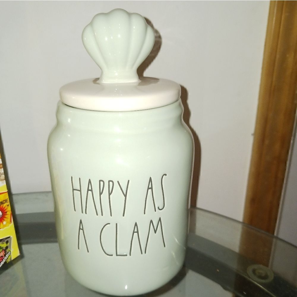 Rae Dunn Happy as a Clam Canister
